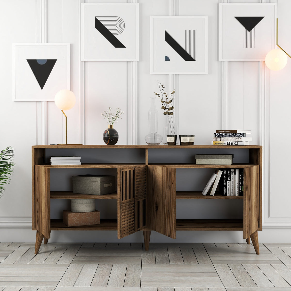 Μπουφές Καρυδί 160x35x78cm | 845HCT5332