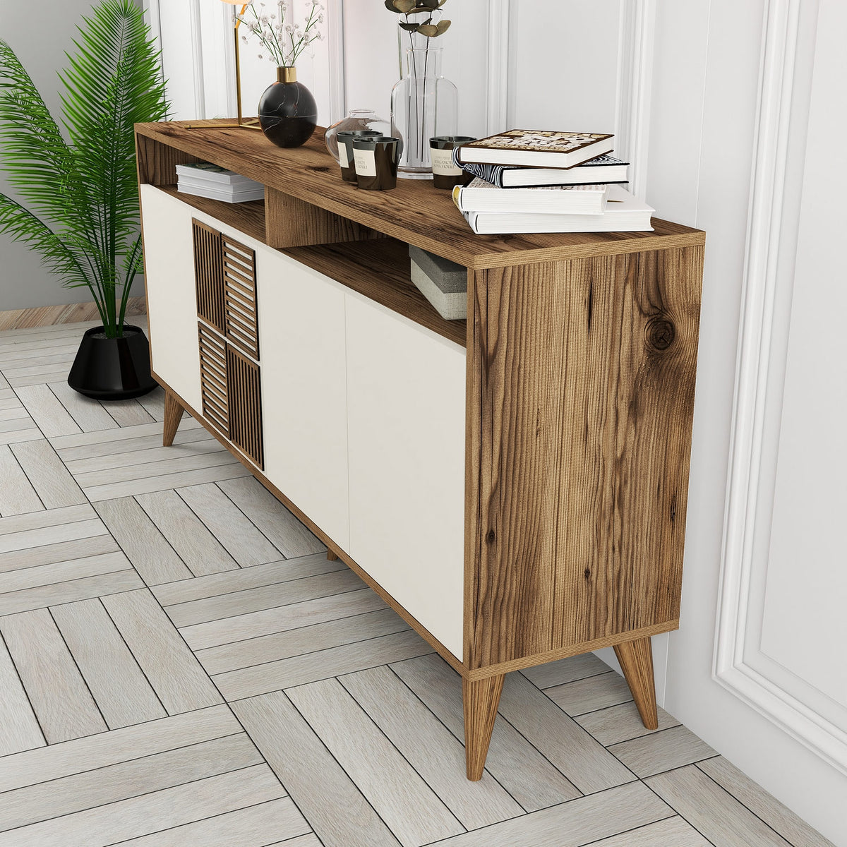 Μπουφές Καρυδί
Κρεμ 160x35x78cm | 845HCT5333
