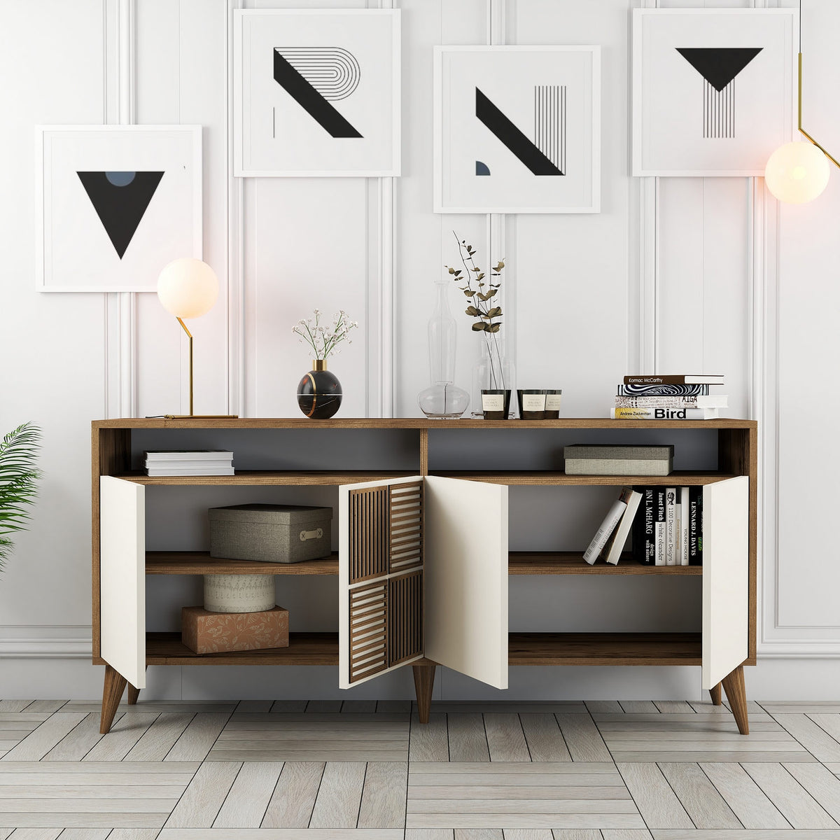 Μπουφές Καρυδί
Κρεμ 160x35x78cm | 845HCT5333