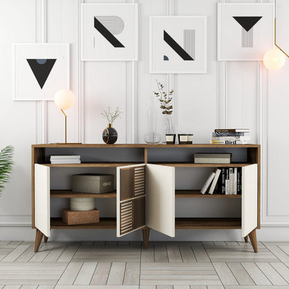 Μπουφές Καρυδί
Κρεμ 160x35x78cm | 845HCT5333