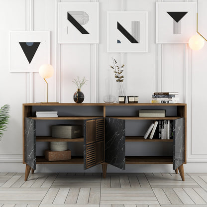 Μπουφές Καρυδί
Μαύρο Μάρμαρο 160x35x78cm | 845HCT5334
