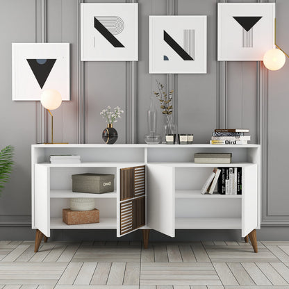 Μπουφές Λευκό 160x35x78cm | 845HCT5335