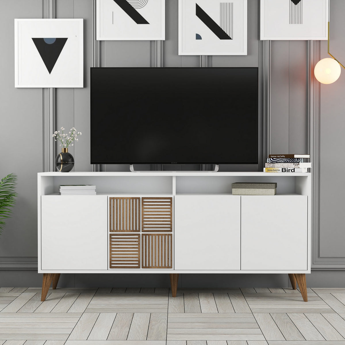 Μπουφές Λευκό 160x35x78cm | 845HCT5335
