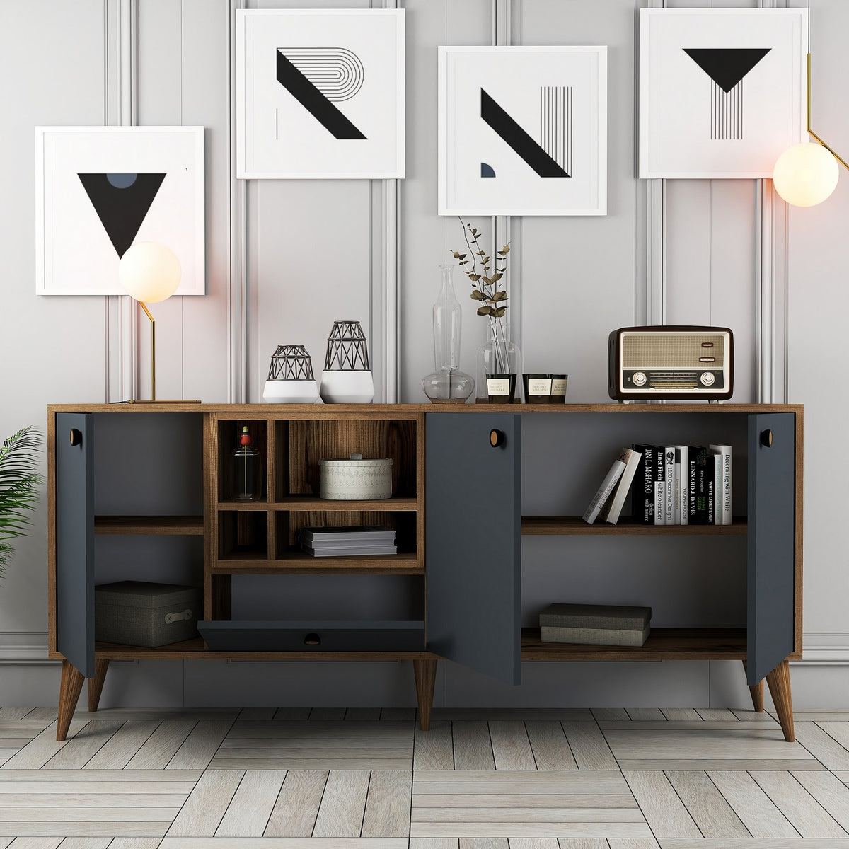Μπουφές Ανθρακί
Καρυδί 180x35x81cm | 845HCT5338