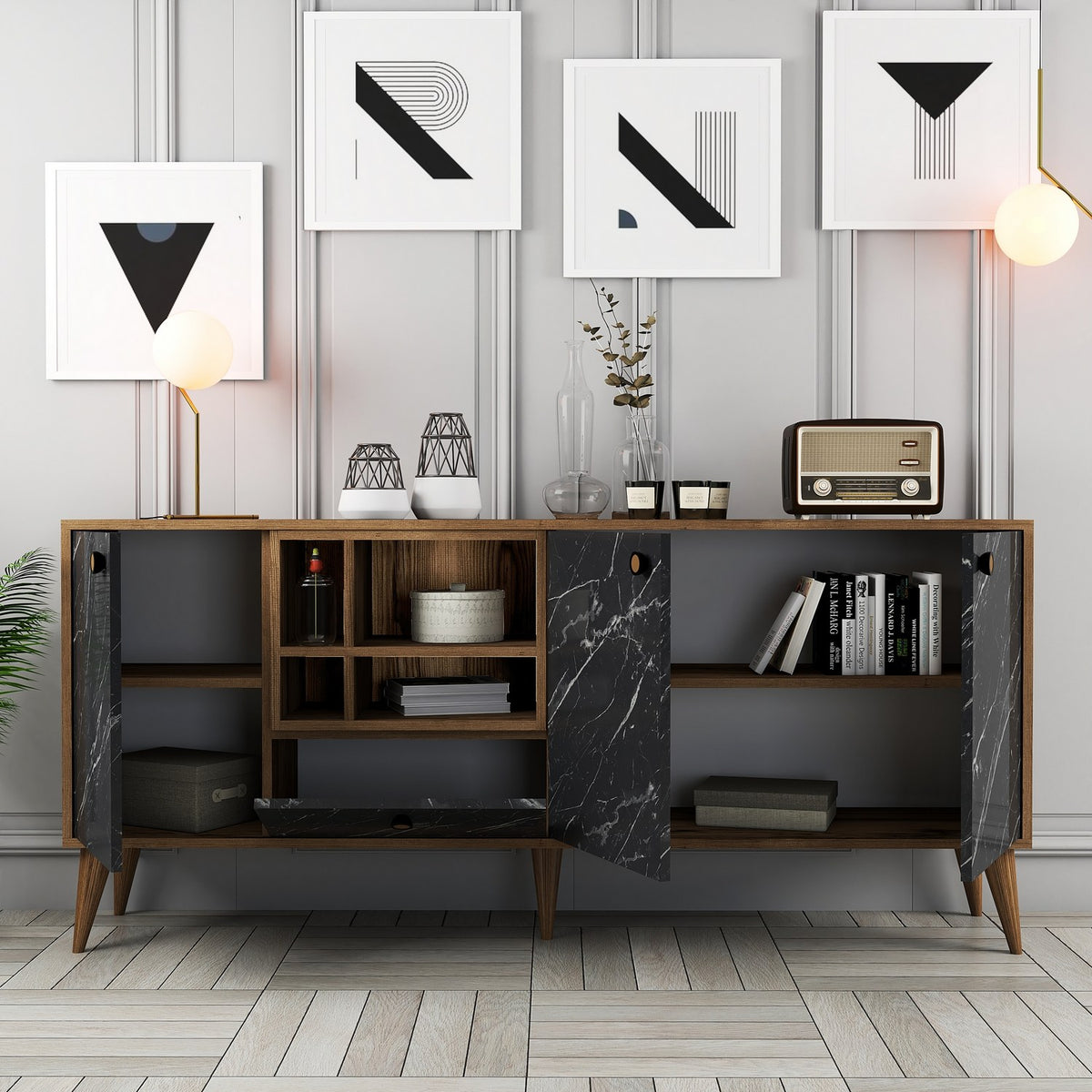 Μπουφές Μαύρο
Καρυδί 180x35x81cm | 845HCT5339