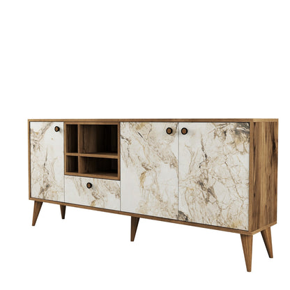 Μπουφές Λευκό Μάρμαρο
Καρυδί 180x35x81cm | 845HCT5340