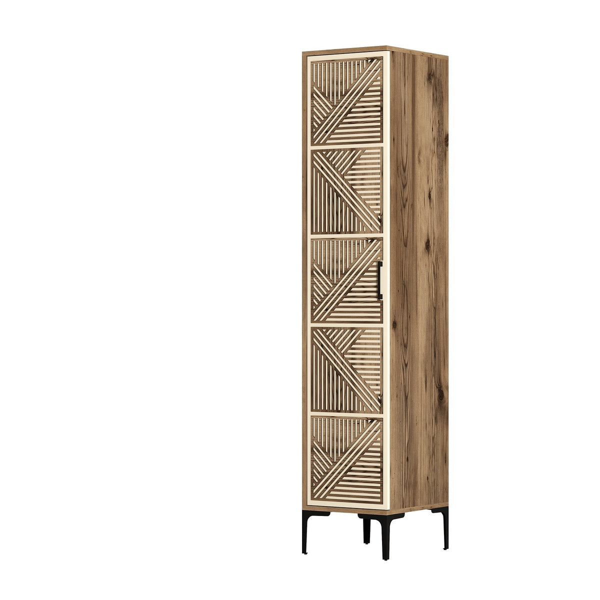 Ντουλάπα 40x201.4x47.5 εκ Walnut Cream 845HCT5401