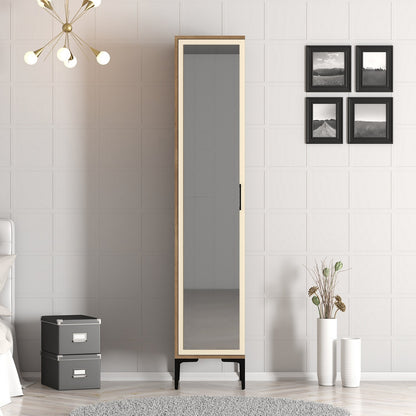 Ντουλάπα 40x201.4x47.5 εκ Walnut Cream 845HCT5406
