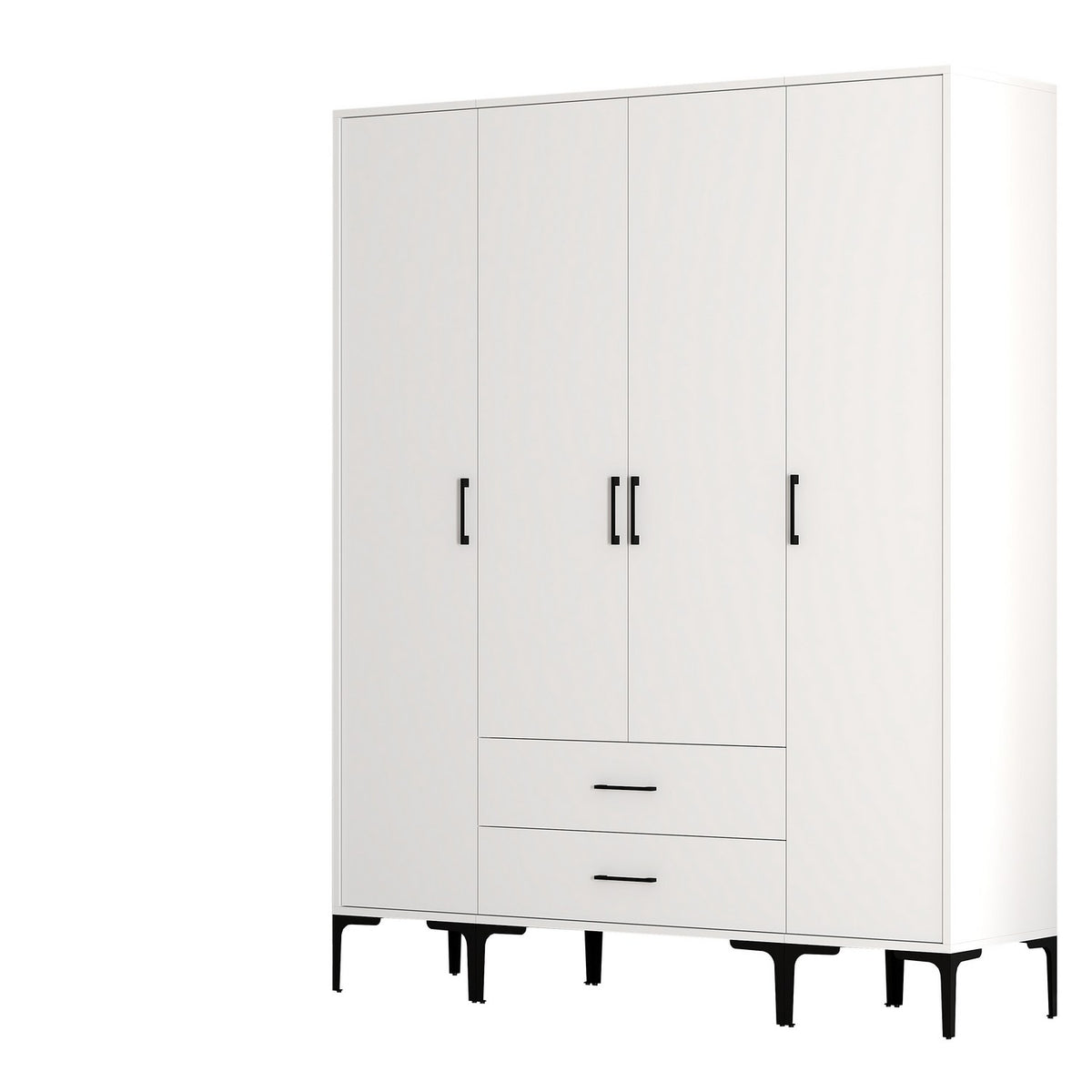 Ντουλάπα 160x201.4x47.5 εκ Λευκό 845HCT5483