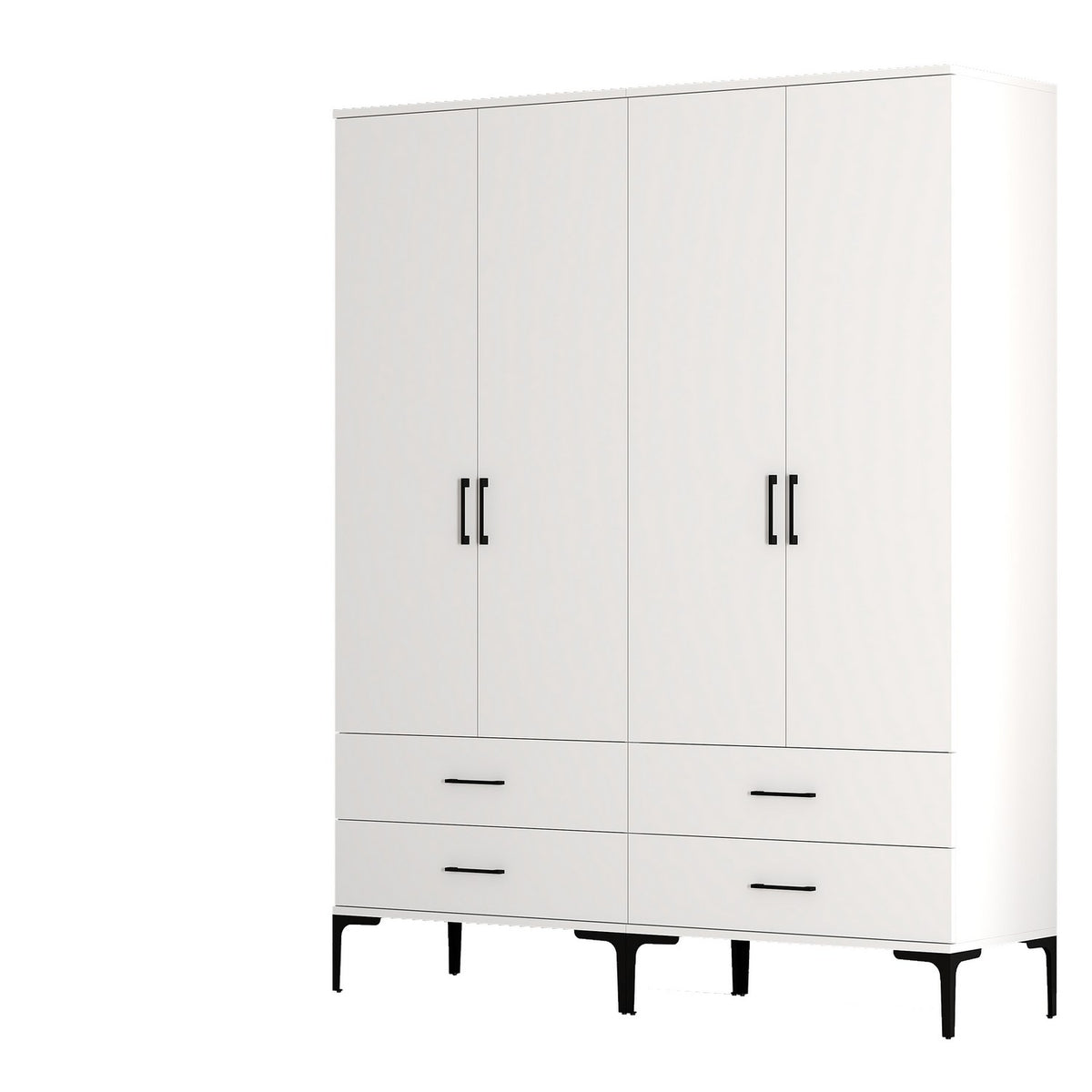 Ντουλάπα 160x201.4x47.5 εκ Λευκό 845HCT5488