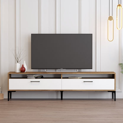 Έπιπλο Τηλεόρασης TV Βάση Σύνθεση Καρυδί Λευκό | 845HCT5516