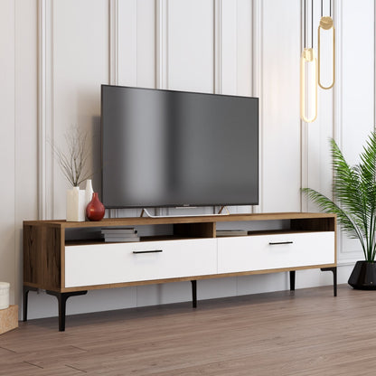 Έπιπλο Τηλεόρασης TV Βάση Σύνθεση Καρυδί Λευκό | 845HCT5516