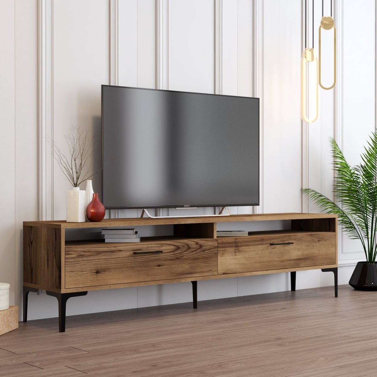 Έπιπλο Τηλεόρασης TV Βάση Σύνθεση Καρυδί | 845HCT5518