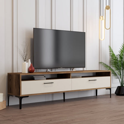 Έπιπλο Τηλεόρασης TV Βάση Σύνθεση Καρυδί Κρεμ | 845HCT5519