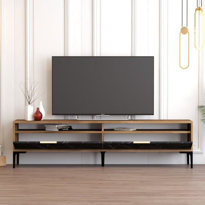 Έπιπλο Τηλεόρασης TV Βάση Σύνθεση Καρυδί Μαύρο Marble | 845HCT5520