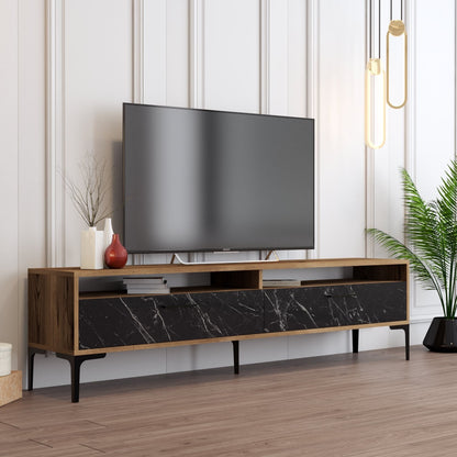 Έπιπλο Τηλεόρασης TV Βάση Σύνθεση Καρυδί Μαύρο Marble | 845HCT5520
