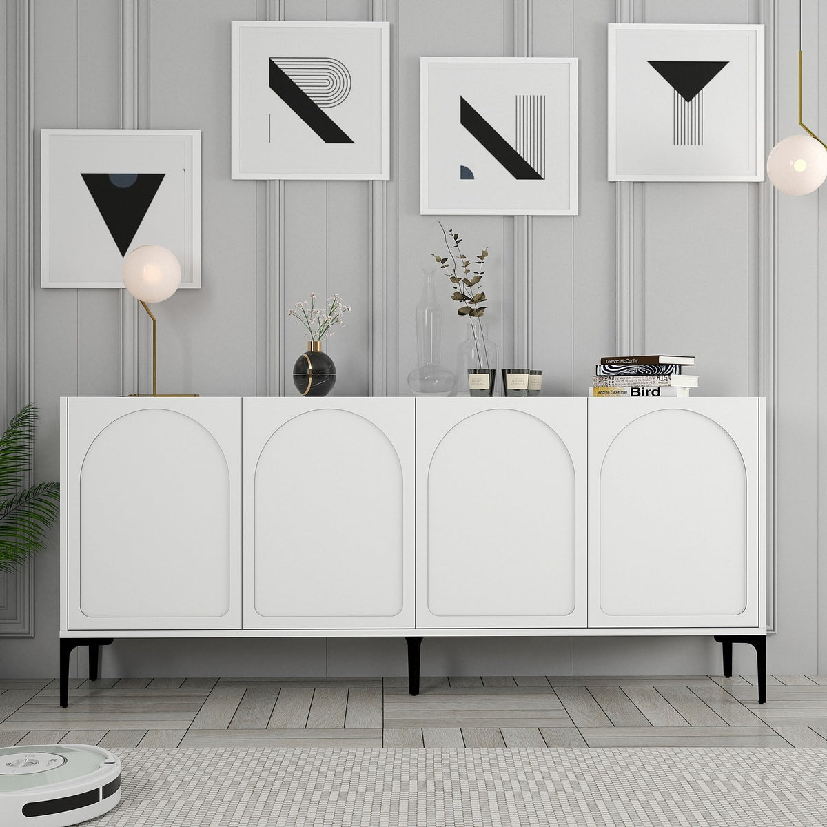 Μπουφές Λευκό
Μαύρο 180x35x79cm | 845HCT5530