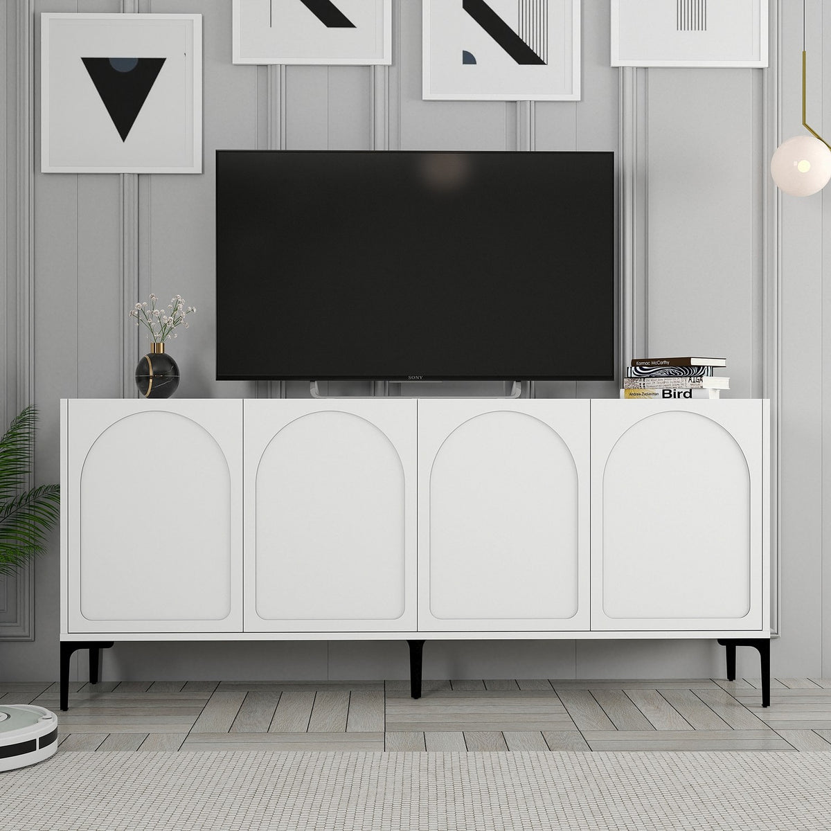 Μπουφές Λευκό
Μαύρο 180x35x79cm | 845HCT5530