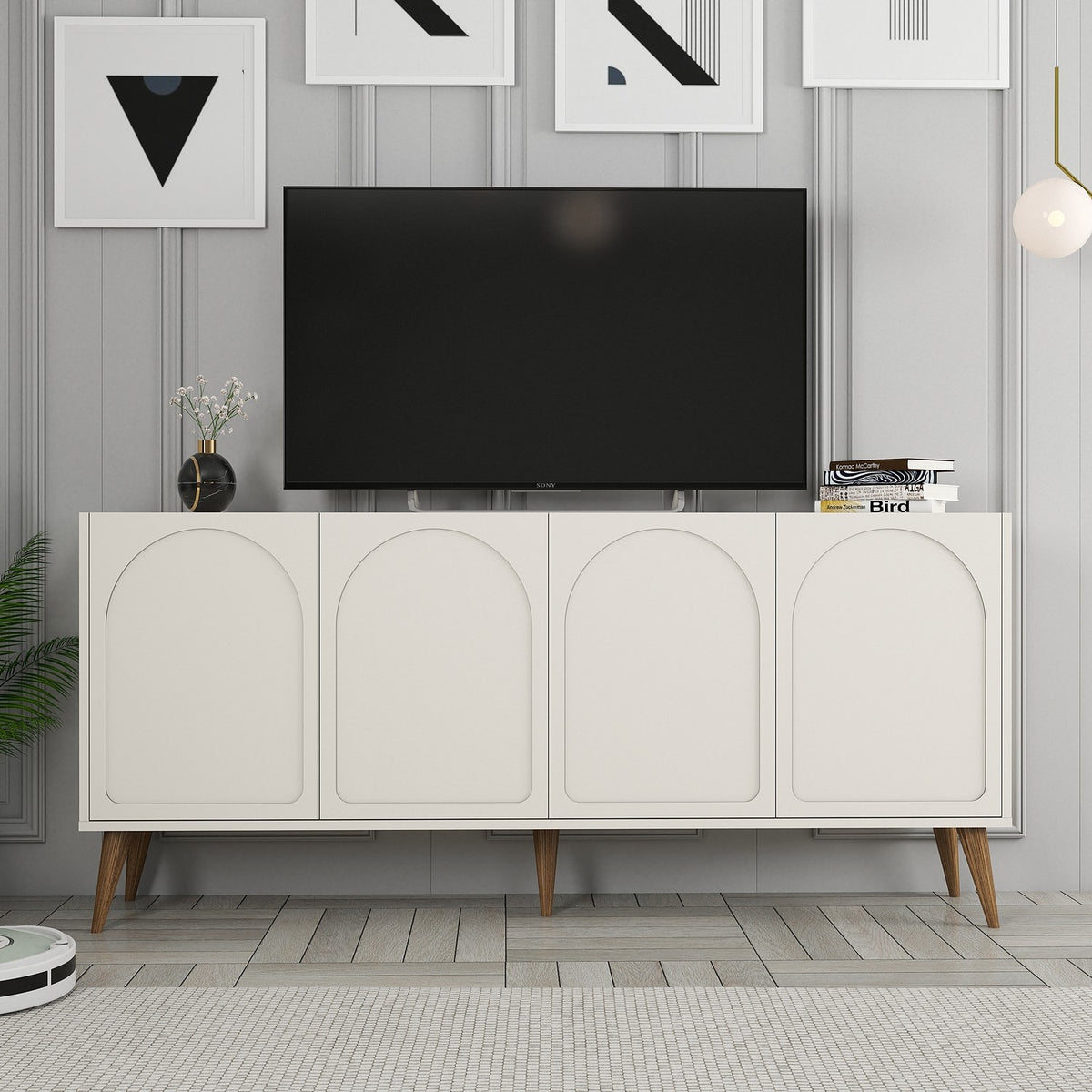 Μπουφές Κρεμ
Καρυδί 180x35x81cm | 845HCT5534