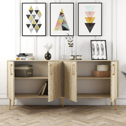 Μπουφές Τραβερτίνη 180x35x78cm | 845HCT5602