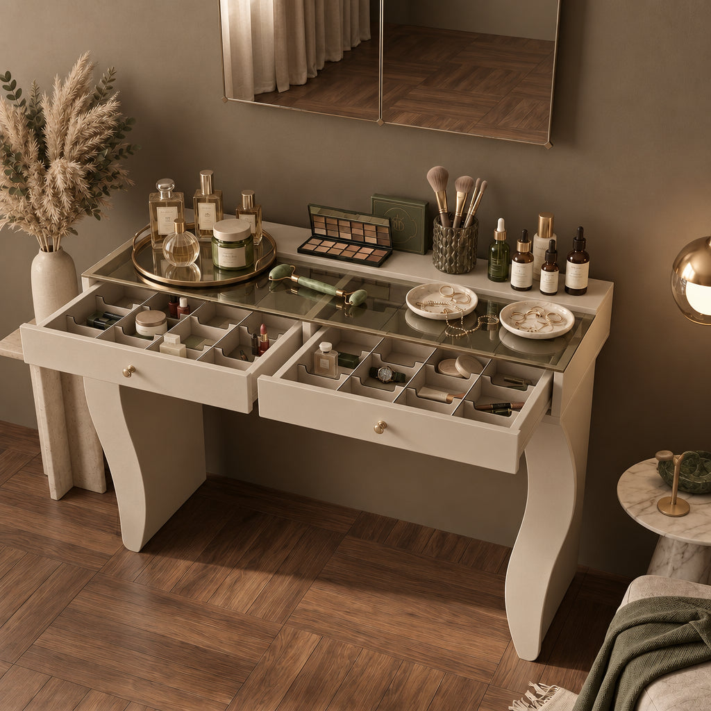 Τραπέζι Μπουντουάρ Κρεμ