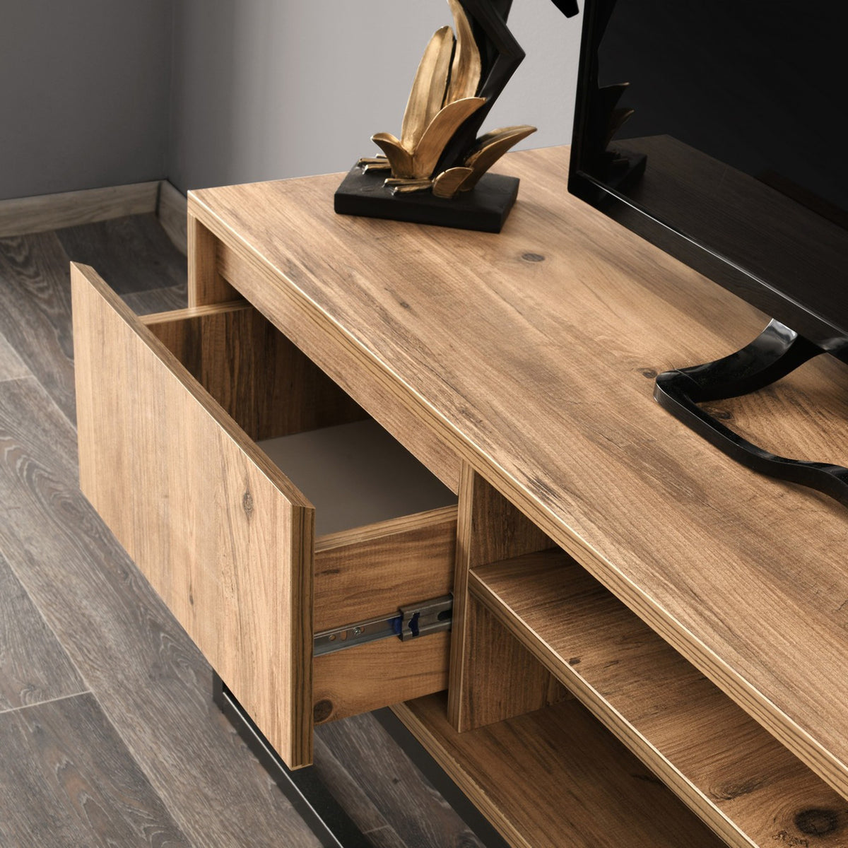 Έπιπλο Τηλεόρασης TV Βάση Σύνθεση Μαύρο Pine | 854KLN3005