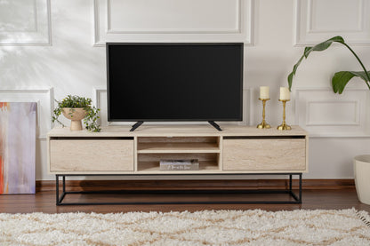 Έπιπλο Τηλεόρασης TV Βάση Σύνθεση Travertine Μαύρο | 854KLN3089