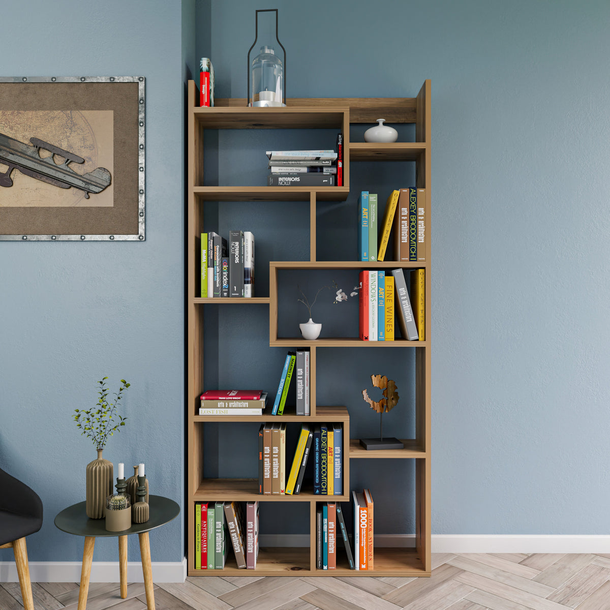Βιβλιοθήκη 90 × 22 × 182 εκ. Pine GR854KLN4307