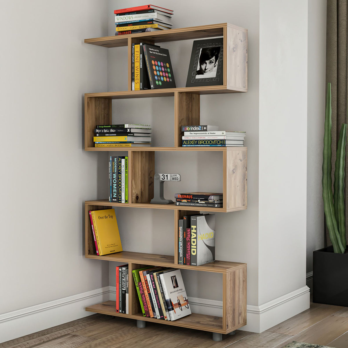 Βιβλιοθήκη 90 × 20 × 156 εκ. Pine GR854KLN4308