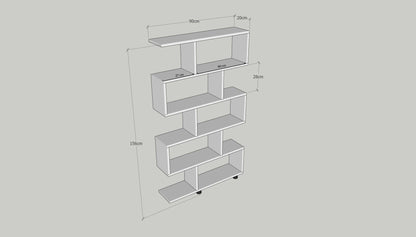 Βιβλιοθήκη 90 × 20 × 156 εκ. Pine GR854KLN4308