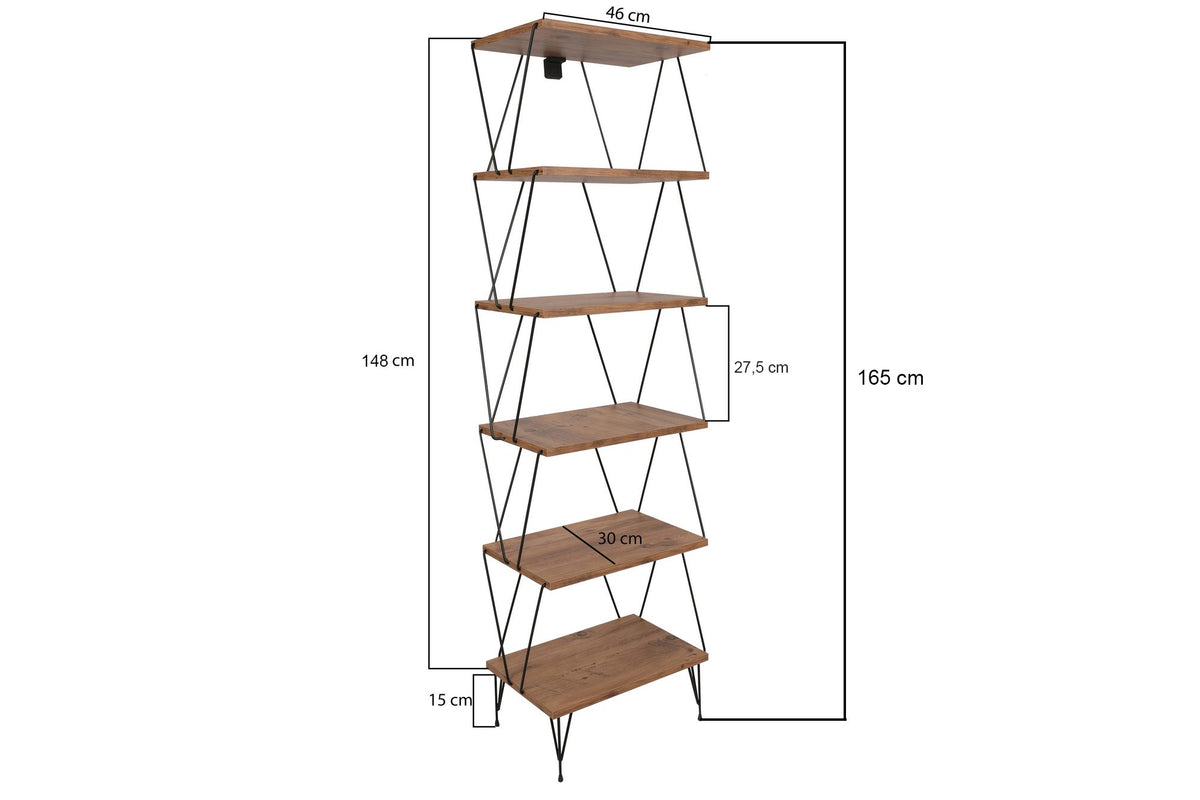 Βιβλιοθήκη 46 × 30 × 165 εκ. Pine GR854KLN4317