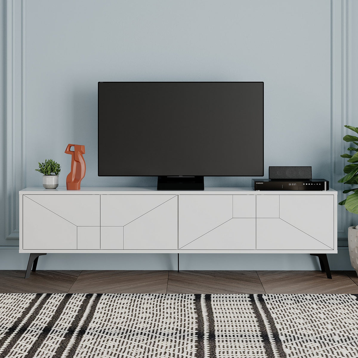 Έπιπλο Τηλεόρασης TV Βάση Σύνθεση Λευκό | 855DTE3094