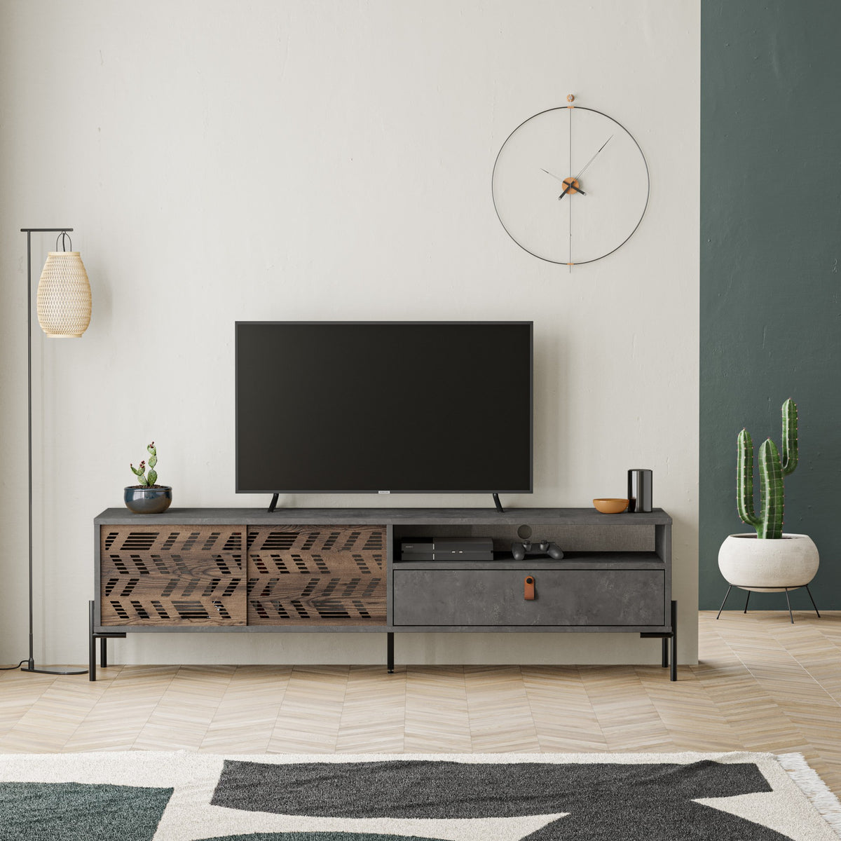 Έπιπλο Τηλεόρασης TV Βάση Σύνθεση Γκρι | 855DTE3129