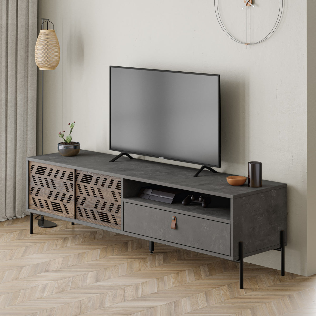 Έπιπλο Τηλεόρασης TV Βάση Σύνθεση Γκρι | 855DTE3129