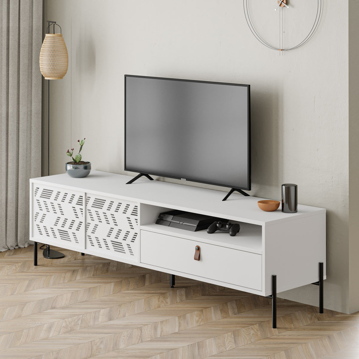 Έπιπλο Τηλεόρασης TV Βάση Σύνθεση Λευκό | 855DTE3130