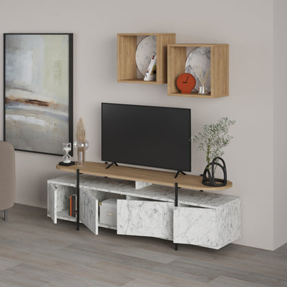 Έπιπλο Τηλεόρασης TV Βάση Σύνθεση Carrara Δρυς | 855DTE3136