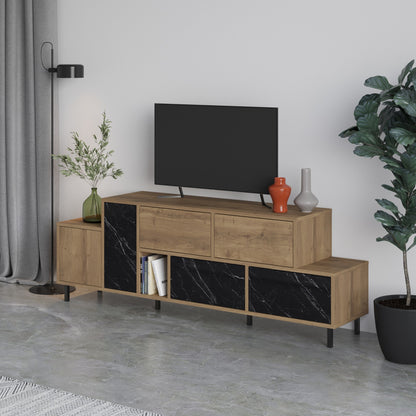 Έπιπλο Τηλεόρασης TV Βάση Σύνθεση Δρυς Μαύρο | 855DTE3151