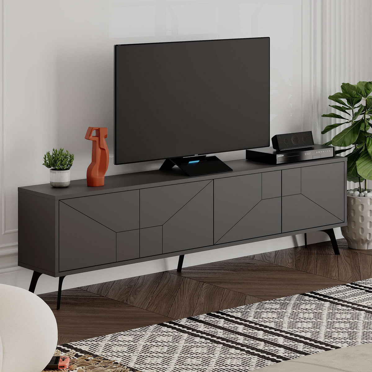 Έπιπλο Τηλεόρασης TV Βάση Σύνθεση Ανθρακί | 855DTE3171