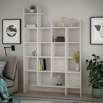 Βιβλιοθήκη 122 × 25,5 × 188 εκ. Λευκό GR855DTE3693