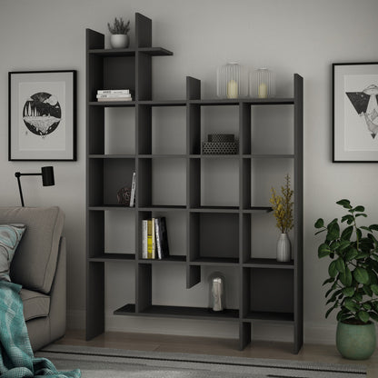 Βιβλιοθήκη 122 × 25,5 × 188 εκ. Ανθρακί GR855DTE3694