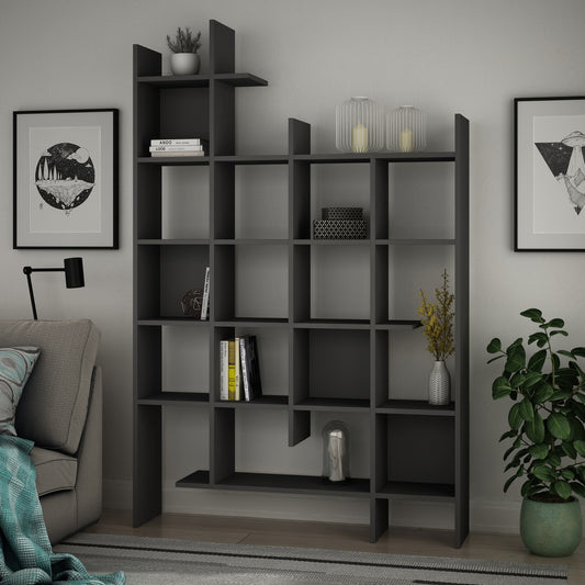 Βιβλιοθήκη 122 × 25,5 × 188 εκ. Ανθρακί GR855DTE3694