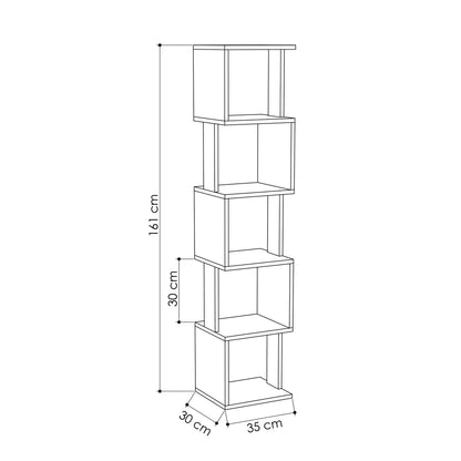 Βιβλιοθήκη 35 × 30 × 161 εκ. Λευκό Light Mocha GR855DTE3703