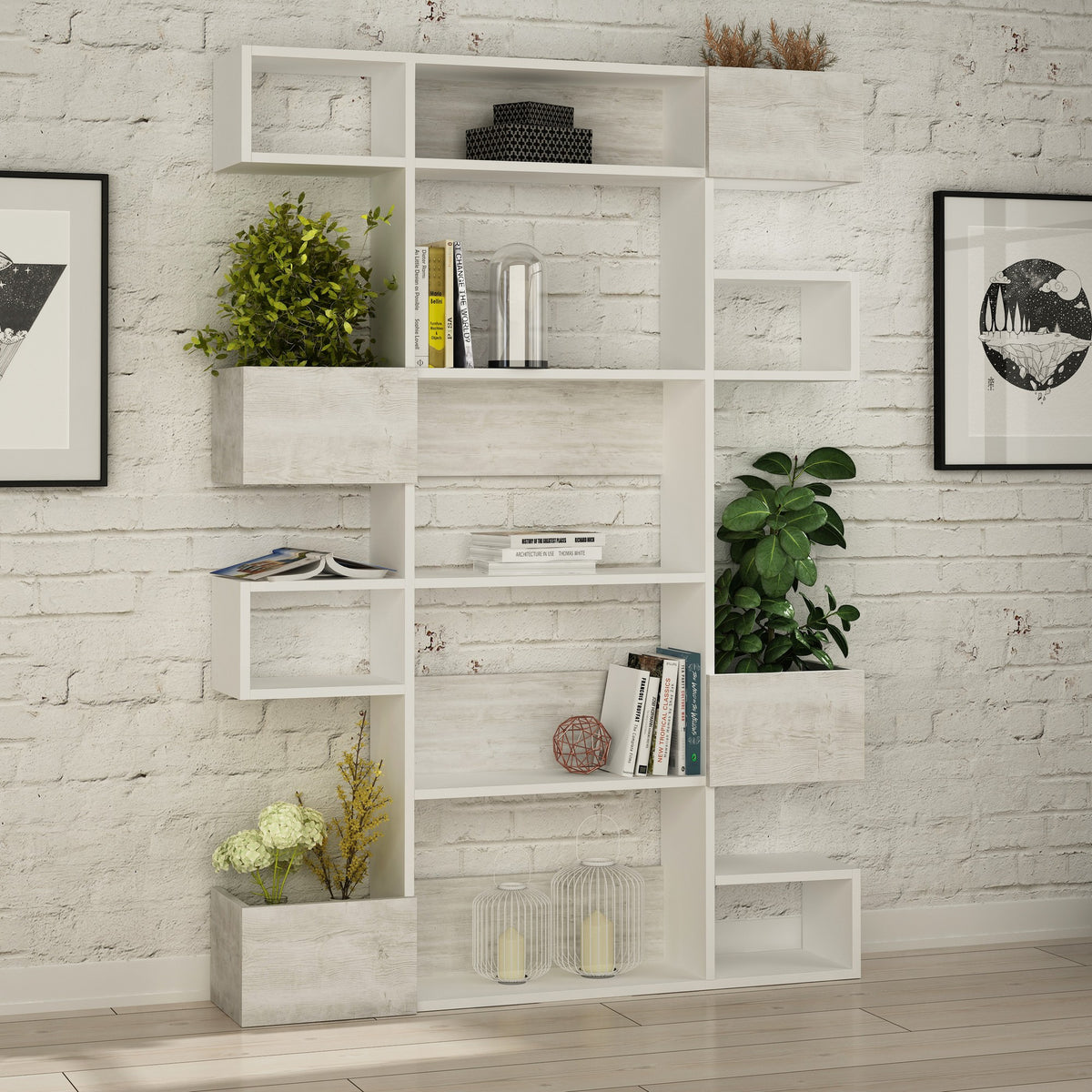 Βιβλιοθήκη 120 × 27 × 171 εκ. Λευκό GR855DTE3720