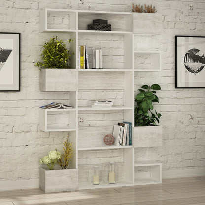Βιβλιοθήκη 120 × 27 × 171 εκ. Λευκό GR855DTE3720