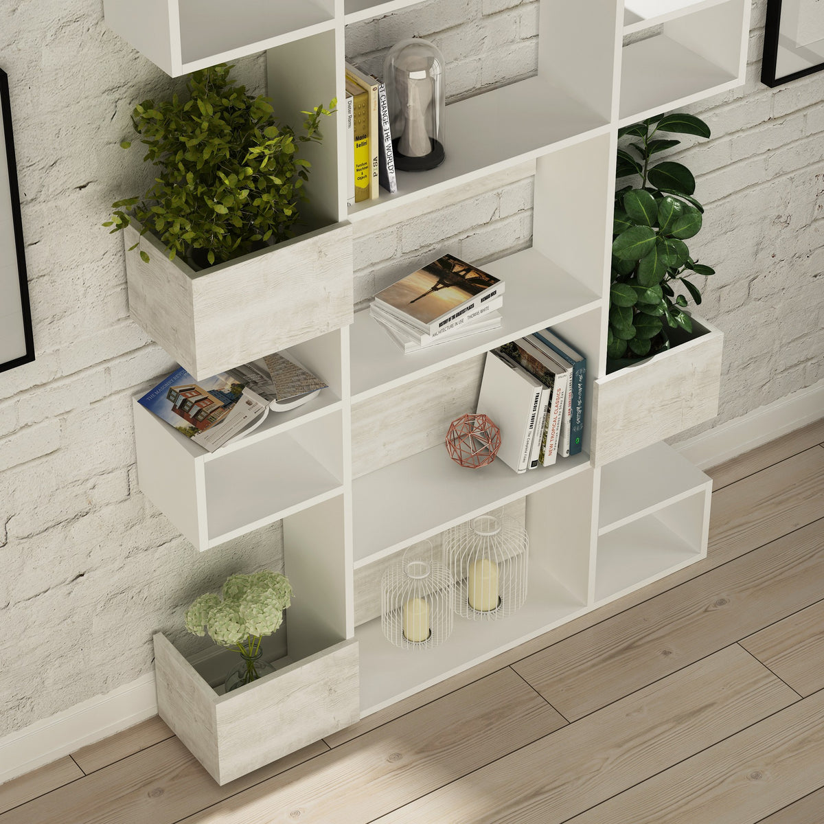 Βιβλιοθήκη 120 × 27 × 171 εκ. Λευκό GR855DTE3720