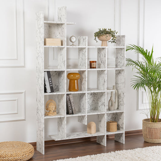 Βιβλιοθήκη 122 × 25,5 × 188 εκ. Carrara Marble GR855DTE3787