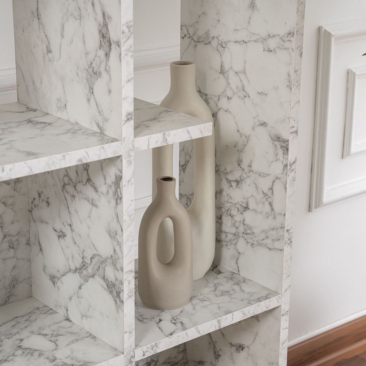 Βιβλιοθήκη 122 × 25,5 × 188 εκ. Carrara Marble GR855DTE3787