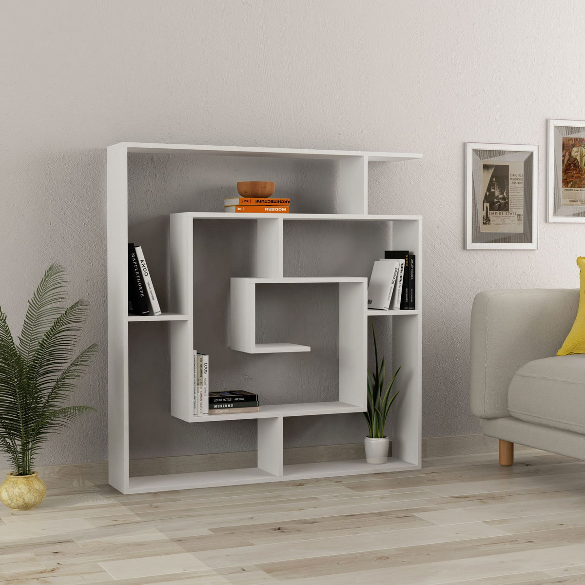 Βιβλιοθήκη 125 × 22 × 128,6 εκ. Λευκό GR855DTE5301