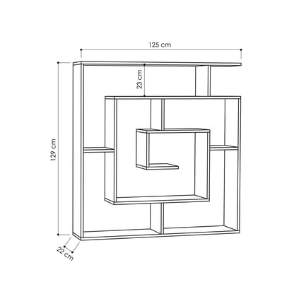 Βιβλιοθήκη 125 × 22 × 128,6 εκ. Λευκό GR855DTE5301