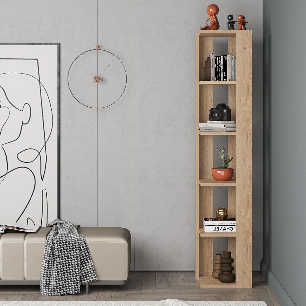 Βιβλιοθήκη 31,8 × 31,8 × 160,8 εκ. Sapphire Δρυς GR855DTE5311